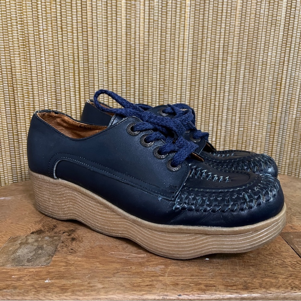 Vintage Famolare "Get There" Platform Oxford Wedges